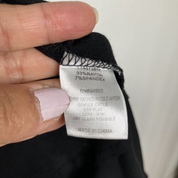 Patrizia Luca Milano Little Black  Cocktail Dress Asymmetrical Hem Size Medium - Picture 11 of 12